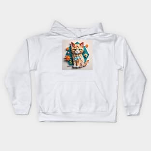 Origami little cat Kids Hoodie